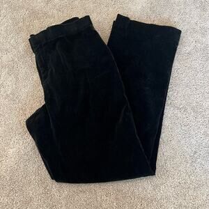 Lauren Ralph Lauren Women's Velvet Trouser Black Size‎ 10 Petite